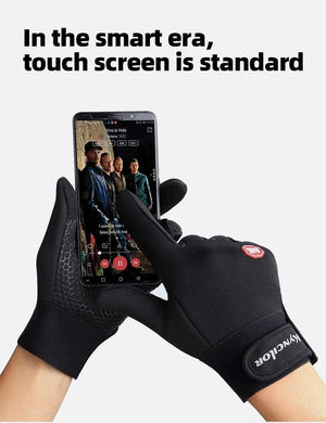 Planet Gates Autumn And Winter Outdoor Sports Men And Women Waterproof Windproof Warm Gloves Riding Touch Screen Zipper Ski Full Finger Glove