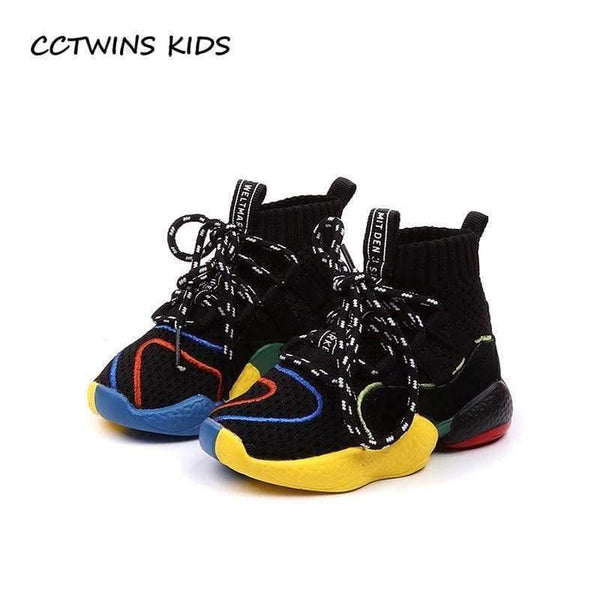 Planet Gates Autumn Children Black Casual Trainer Baby Boy Brand High Top Sneaker Girl Fashion Sport Shoe FH2215