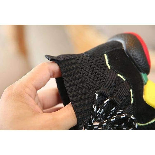 Planet Gates Autumn Children Black Casual Trainer Baby Boy Brand High Top Sneaker Girl Fashion Sport Shoe FH2215