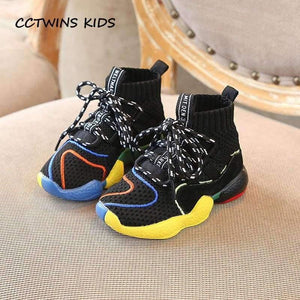 Planet Gates Autumn Children Black Casual Trainer Baby Boy Brand High Top Sneaker Girl Fashion Sport Shoe FH2215