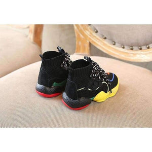 Planet Gates Autumn Children Black Casual Trainer Baby Boy Brand High Top Sneaker Girl Fashion Sport Shoe FH2215