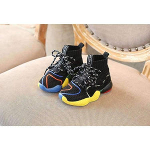 Planet Gates Autumn Children Black Casual Trainer Baby Boy Brand High Top Sneaker Girl Fashion Sport Shoe FH2215