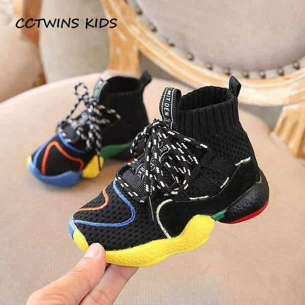 Planet Gates Autumn Children Black Casual Trainer Baby Boy Brand High Top Sneaker Girl Fashion Sport Shoe FH2215