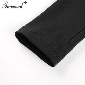 Planet Gates Autumn crop top long sleeve female t-shirt cotton slim sexy black fashion women's t-shirts 2018 soild basic tops tees