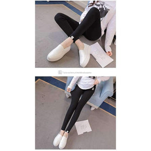 Planet Gates Autumn Fashion Skinny Maternity Legging Low Waist Across V Belly Knitted Pants Clothes for Pregnant Women Pregnancy