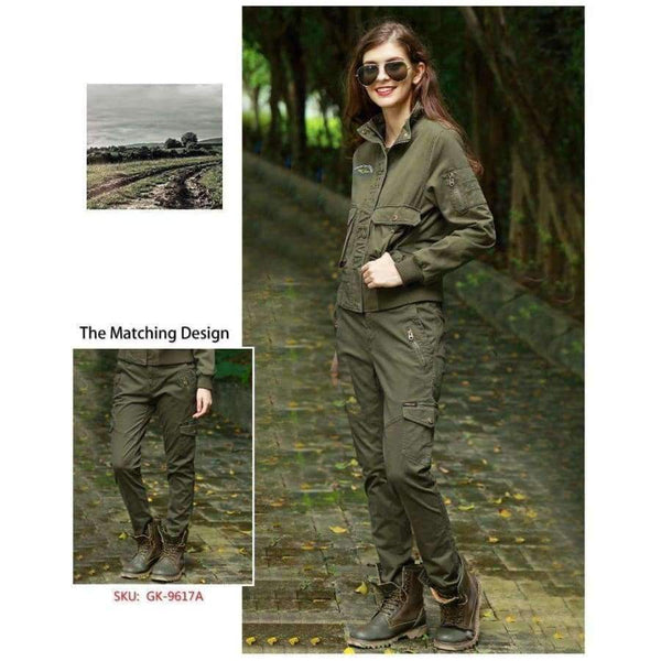 Planet Gates Autumn Fashion Women's Bomber Jacket Winter Army Green Pocket Military Camo Jackets 3 Colors Female Jackets Plus Size