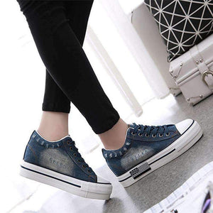 Planet Gates Autumn Flats Lace Up Canvas Women Vulcanized Shoes Platform Casual Girls School Shoe Fashion Sneakers Strip Ladies Footwear