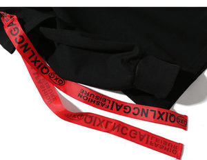 Planet Gates Autumn Hoodies Sweatshirts Men Hip Hop Punk Rock Long Sleeve Streetwear Ribbons  Fashion