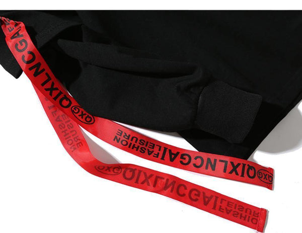 Planet Gates Autumn Hoodies Sweatshirts Men Hip Hop Punk Rock Long Sleeve Streetwear Ribbons  Fashion