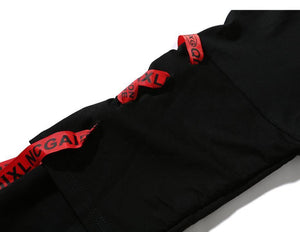 Planet Gates Autumn Hoodies Sweatshirts Men Hip Hop Punk Rock Long Sleeve Streetwear Ribbons  Fashion