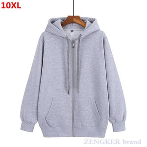 Planet Gates Autumn men's zipper cardigan plus size hoodie men's jacket cardigan oversized mens hoodies sweatshirt men 9XL 10XL 8XL