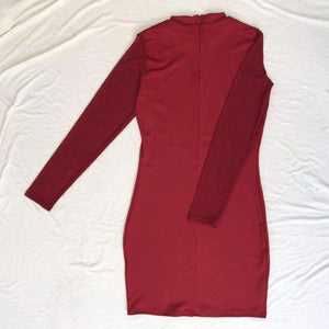 Planet Gates Autumn Net Yarn Long Sleeve Mini Bodycon Dress Dresses Autumn Winter Sexy Women Casual Party Club Black Dress Vestidos