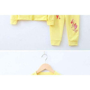 Planet Gates Autumn teenage girl clothing sets baby girls lovely flower candy color sports suits kids cotton jogging set children clothes