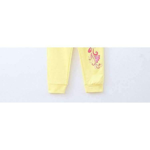 Autumn Teenage Girl Clothing Sets Baby Girls Lovely Flower Candy Color Sports Suits Kids Cotton Jogging Set Children Clothes