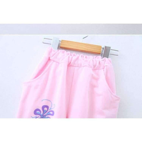 Planet Gates Autumn teenage girl clothing sets baby girls lovely flower candy color sports suits kids cotton jogging set children clothes