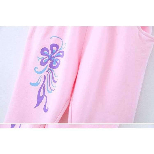 Planet Gates Autumn teenage girl clothing sets baby girls lovely flower candy color sports suits kids cotton jogging set children clothes