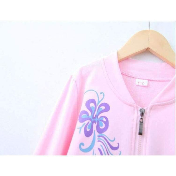 Planet Gates Autumn teenage girl clothing sets baby girls lovely flower candy color sports suits kids cotton jogging set children clothes