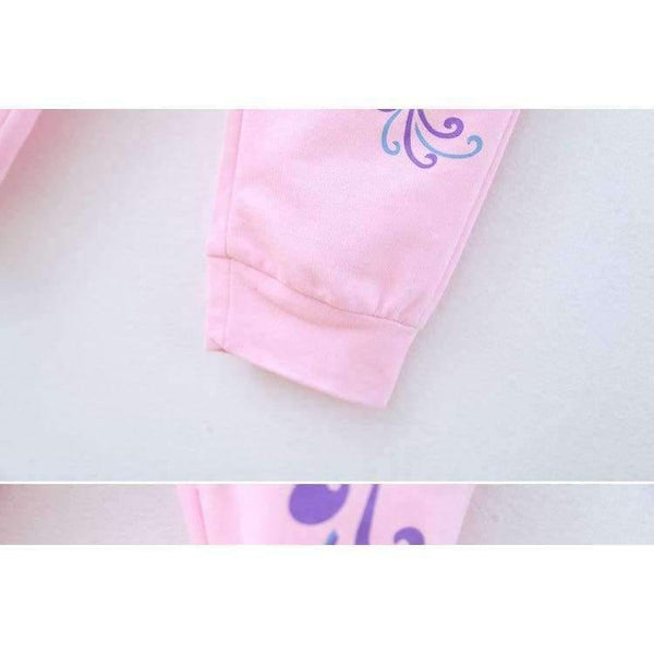 Planet Gates Autumn teenage girl clothing sets baby girls lovely flower candy color sports suits kids cotton jogging set children clothes