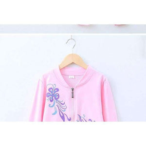 Planet Gates Autumn teenage girl clothing sets baby girls lovely flower candy color sports suits kids cotton jogging set children clothes