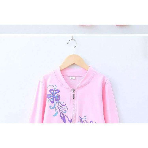 Planet Gates Autumn teenage girl clothing sets baby girls lovely flower candy color sports suits kids cotton jogging set children clothes