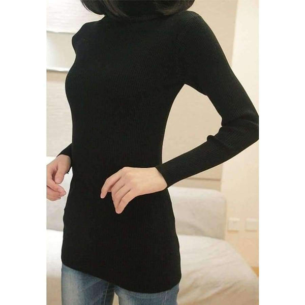 Planet Gates Autumn winter New Fashion Tide-korean Pullover Thick Bottoming Women's High-collar Long Slim Sweater