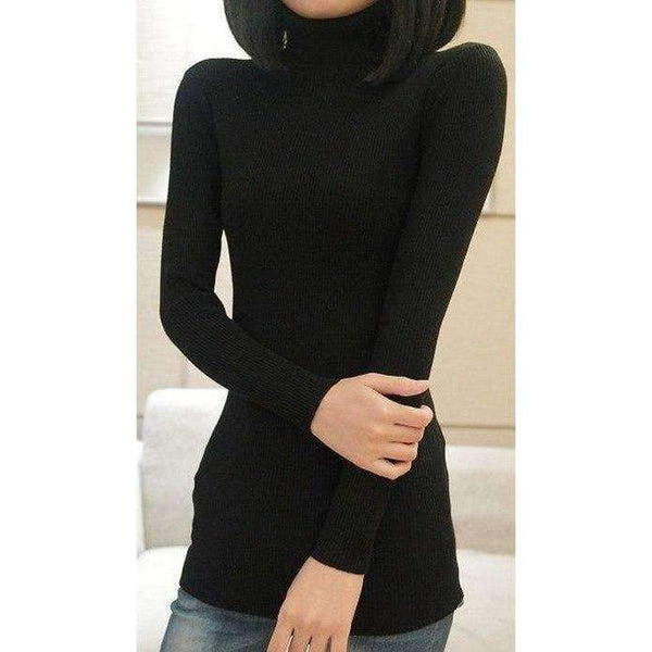 Planet Gates Autumn winter New Fashion Tide-korean Pullover Thick Bottoming Women's High-collar Long Slim Sweater