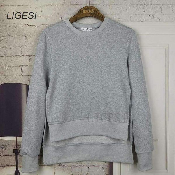 Planet Gates Autumn Winter Women Cotton Tracksuit 2 Piece Set Clothing Solid Sportswear Suit Woman Irregular Hoodies Set Costumes