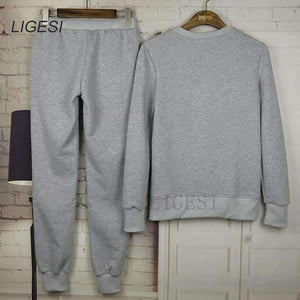 Planet Gates Autumn Winter Women Cotton Tracksuit 2 Piece Set Clothing Solid Sportswear Suit Woman Irregular Hoodies Set Costumes