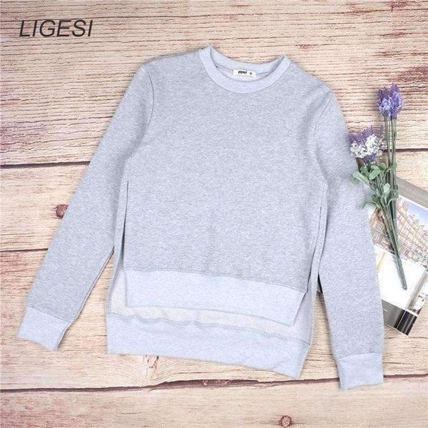 Planet Gates Autumn Winter Women Cotton Tracksuit 2 Piece Set Clothing Solid Sportswear Suit Woman Irregular Hoodies Set Costumes