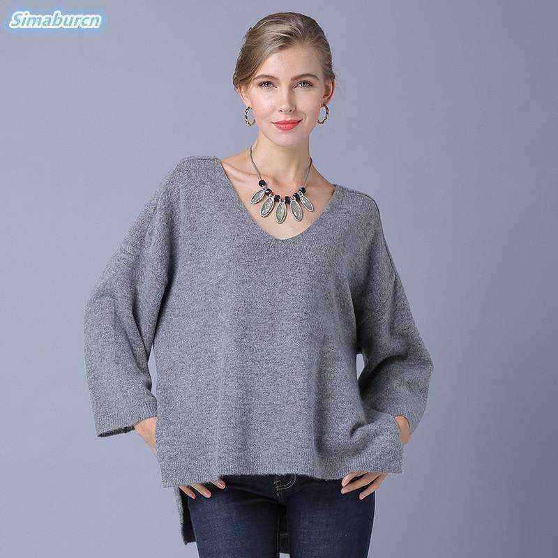 Planet Gates Autumn Winter Women Knitted Sweaters Long Sleeve Female Pullovers Casual Loose Khaki Black Plus Size Sexy Sweaters