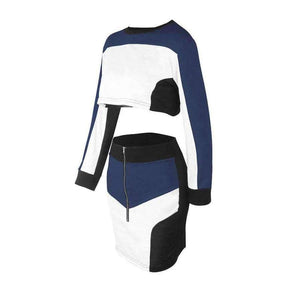 Planet Gates Autumn women crop tops and Mini Skirts Sets 2Pcs Women Tracksuit SweatshirtS 2 piece set women matching sets