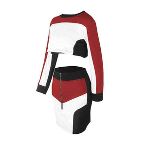 Planet Gates Autumn women crop tops and Mini Skirts Sets 2Pcs Women Tracksuit SweatshirtS 2 piece set women matching sets