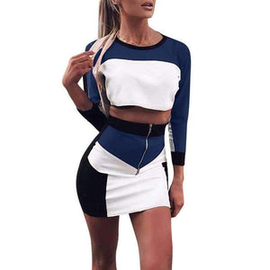 Planet Gates Autumn women crop tops and Mini Skirts Sets 2Pcs Women Tracksuit SweatshirtS 2 piece set women matching sets