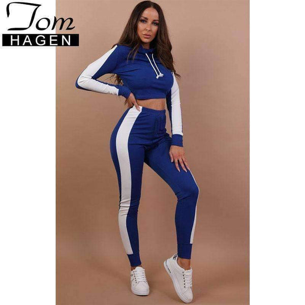 Planet Gates Autumn Women Two Piece Set Tracksuit Outfits Sport Suits Woman 2 Piece Pants Sets Women Striped Hoodies Sweatshirt Crop Top