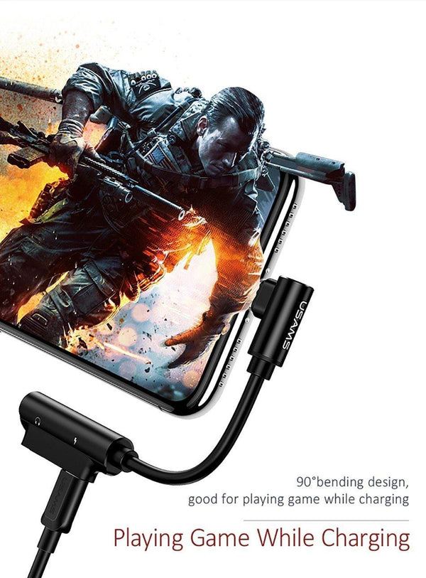 Planet Gates Aux Audio Cable Adapter Lightning to 3.5mm audio Earphone Headphone Charging Adapter USB Cable For iPhone 7 cable Adapter