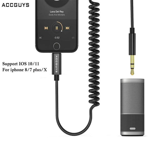 Planet Gates Aux Cord Cable for Car for iPhone8/7 Plus/iPhone X XS IOS to 3.5mm Headphone Jack Audio Cable Adapter iOS 11