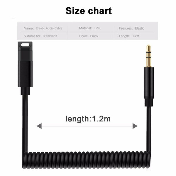 Planet Gates Aux Cord Cable for Car for iPhone8/7 Plus/iPhone X XS IOS to 3.5mm Headphone Jack Audio Cable Adapter iOS 11
