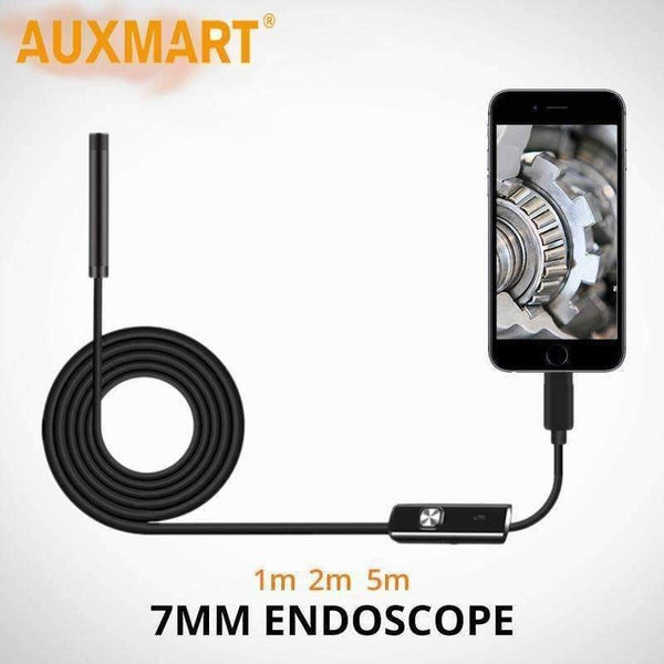 Planet Gates Auxmart 1/2/5M 7mm Lens USB Endoscope Camera Waterproof Wire Snake Tube Inspection Borescope For OTG Compatible Android Phones