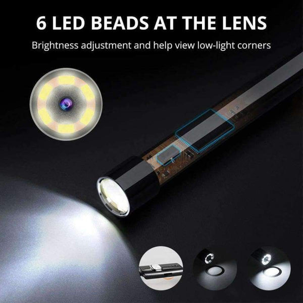 Planet Gates Auxmart 1/2/5M 7mm Lens USB Endoscope Camera Waterproof Wire Snake Tube Inspection Borescope For OTG Compatible Android Phones