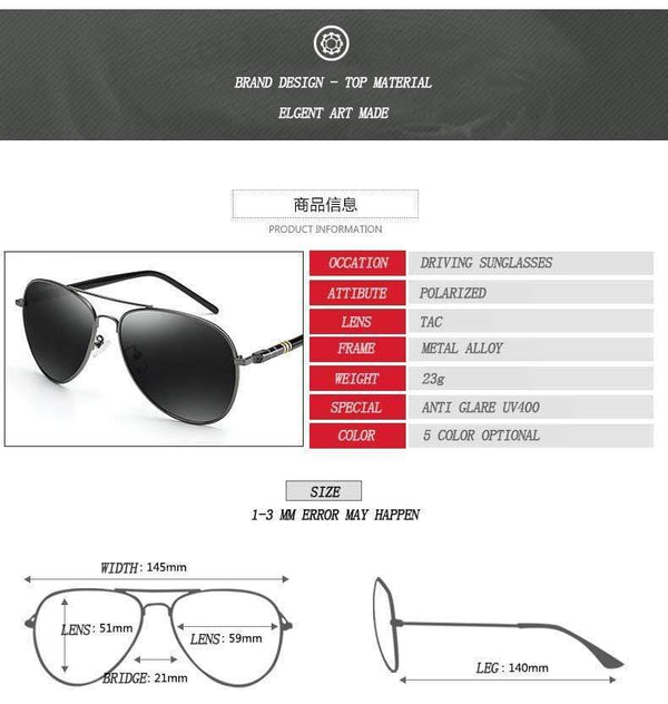 Planet Gates Aviation Metal Frame Quality Oversized Spring Leg Alloy Men Sunglasses Polarized Brand Design Pilot Male Sun Glasses Driving