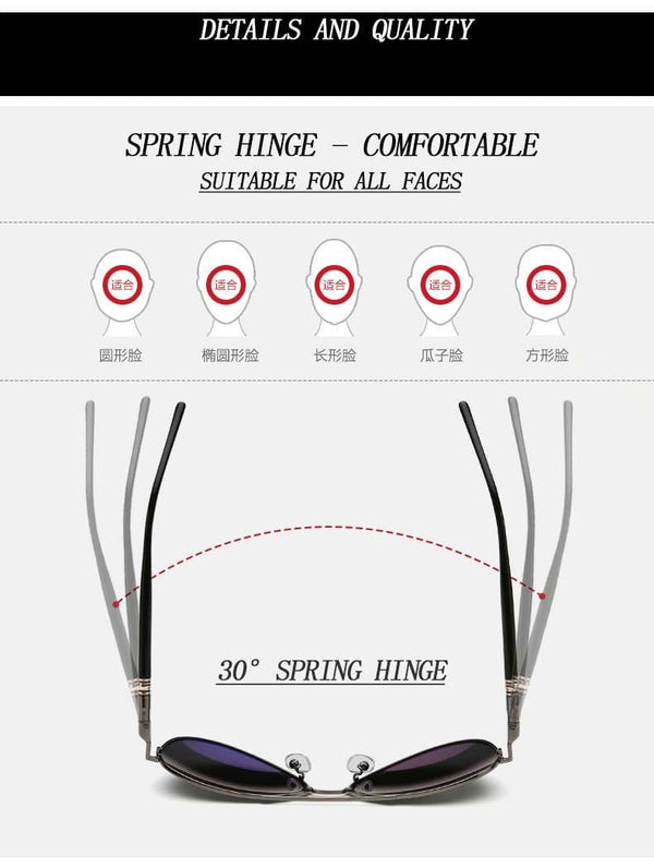 Planet Gates Aviation Metal Frame Quality Oversized Spring Leg Alloy Men Sunglasses Polarized Brand Design Pilot Male Sun Glasses Driving