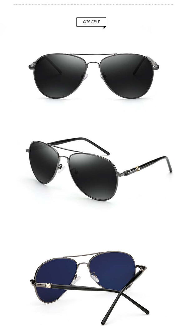 Planet Gates Aviation Metal Frame Quality Oversized Spring Leg Alloy Men Sunglasses Polarized Brand Design Pilot Male Sun Glasses Driving