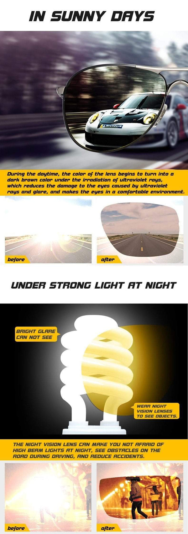 Planet Gates Aviation Photochromic Sunglasses Polarized Men Day Night Vision Driving Sun Glasses Male gafas de sol