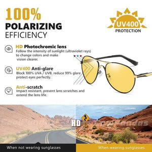 Planet Gates Aviation Photochromic Sunglasses Polarized Men Day Night Vision Driving Sun Glasses Male gafas de sol