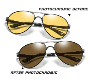 Planet Gates Aviation Photochromic Sunglasses Polarized Men Day Night Vision Driving Sun Glasses Male gafas de sol