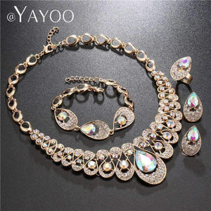 Planet Gates AYAYOO Jewelry Sets Fashion African Costume Jewelry Set Wedding Jewellery Sets For Women Nigerian Beads Necklace Jewelry Set