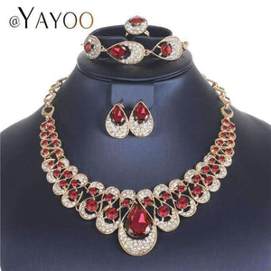 Planet Gates AYAYOO Jewelry Sets Fashion African Costume Jewelry Set Wedding Jewellery Sets For Women Nigerian Beads Necklace Jewelry Set
