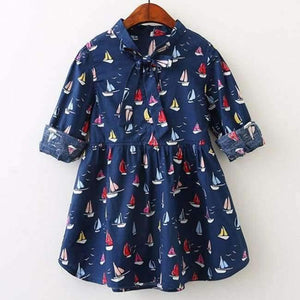 Planet Gates AZ1116 Navy blue / 3T Girls Dress Autumn Winter Brand Girl Clothes Plaid Fur Ball Bow New Design Baby Girls Dress Girls Casual Dresses Kids