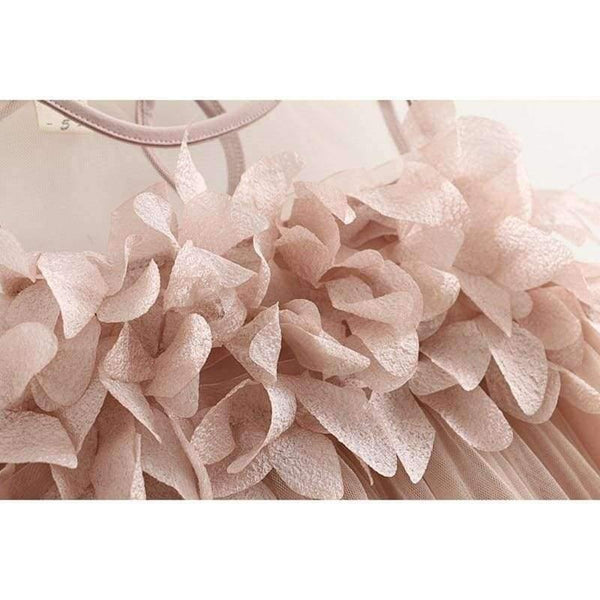 Planet Gates AZ325 pink / 2T Sweet Princess Dress Baby Kids Girls Clothing Wedding Party Dresses Children Clothing Pink Applique