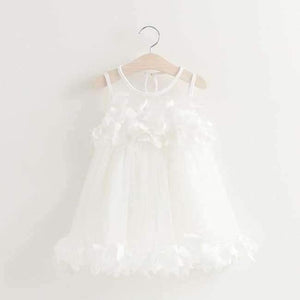 Planet Gates AZ666 White / 2T Sweet Princess Dress Baby Kids Girls Clothing Wedding Party Dresses Children Clothing Pink Applique